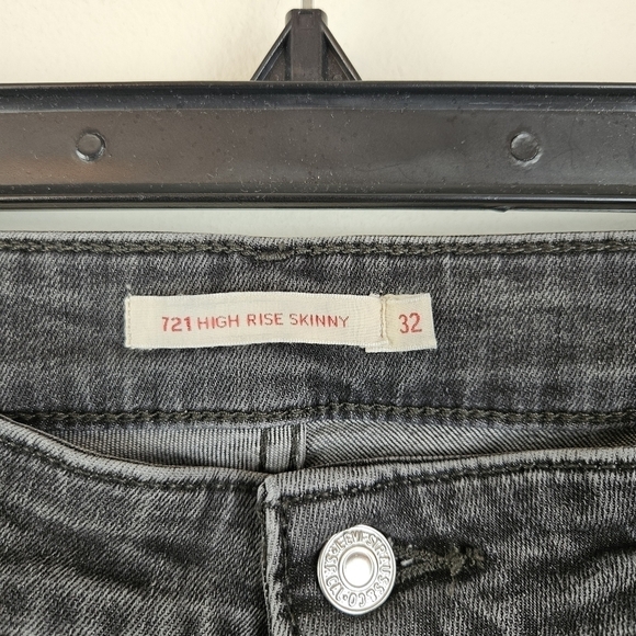 Levi Premium 721 High Rise Skinny Jeans Size 32 - Picture 4 of 5